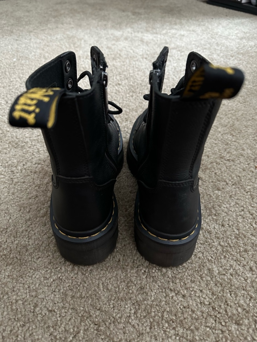 Dr. Martens Jadon III Pisa Leather Platform Boots Black Size US 8 - Picture 6 of 9